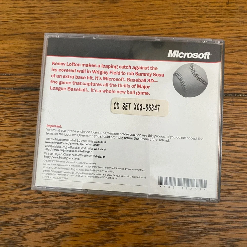 Microsoft Baseball 3D 1998 Edition PC Game
